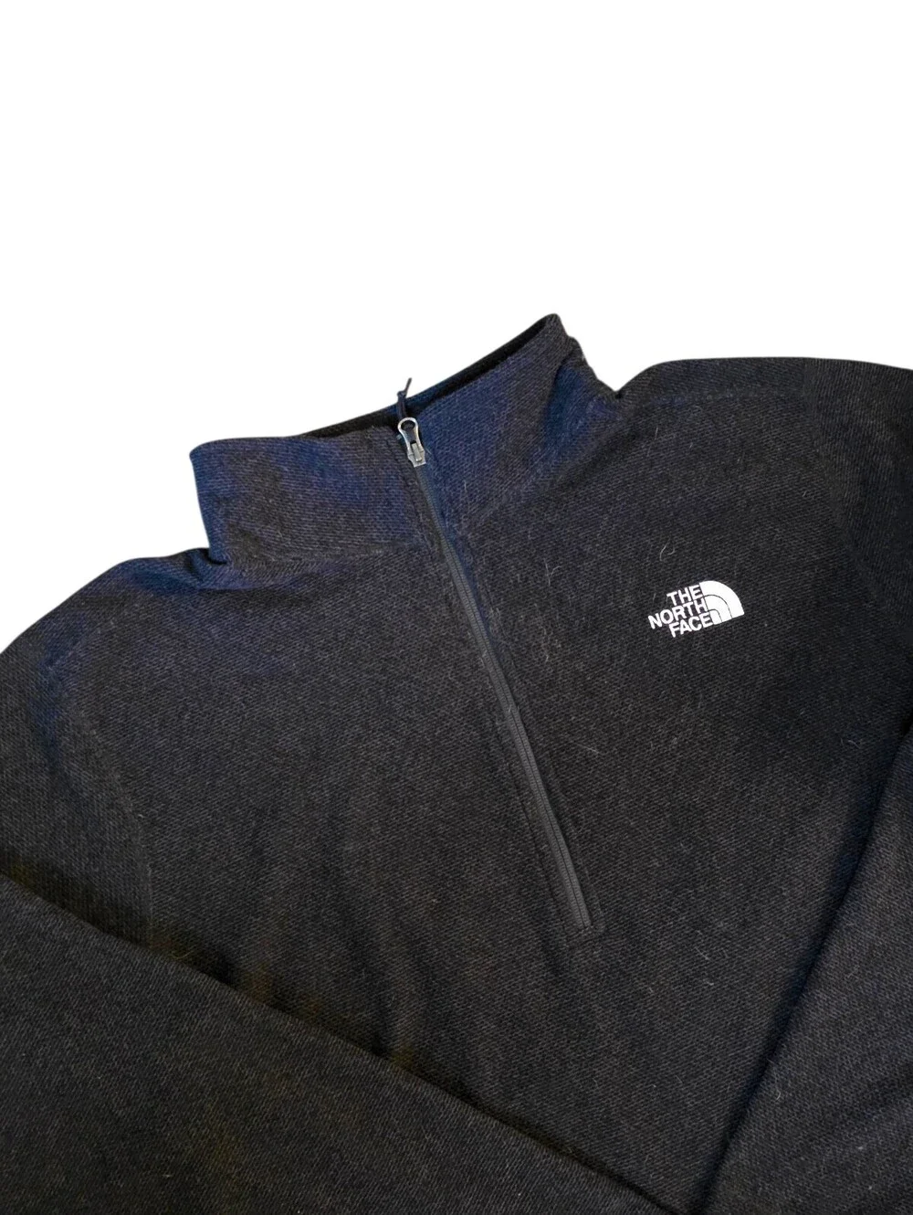 The North Face XL Black 1/4 Zip Fleece Pullover Jacket Men's Outdoor Hiking Logo